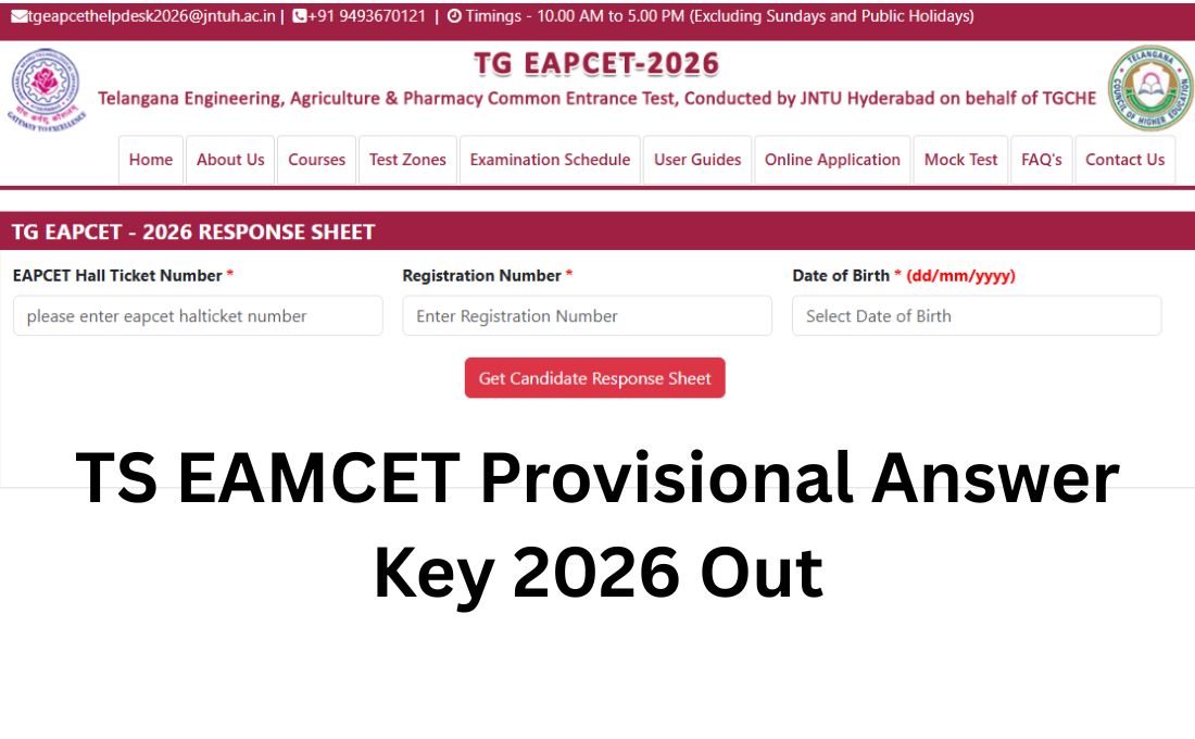 TS EAMCET Provisional Answer Key 2026 Out